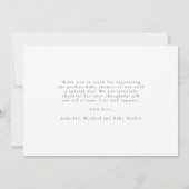 Carte De Remerciements Elégant Handlettering Script 3 Photo Nouveau bébé (Dos)