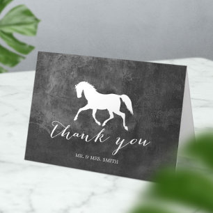 Carte De Remerciements Elegant Horse Wedding Thank You
