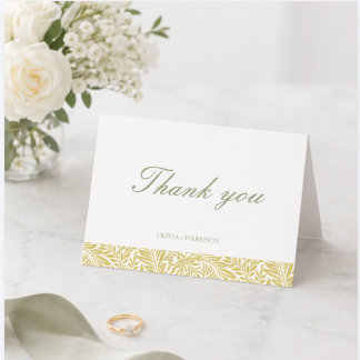 Carte De Remerciements Elegant Island Citrus Wedding Thank You card