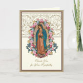 Carte De Remerciements Elegant Jesus Roses Christian Condolence Thank You (Devant)