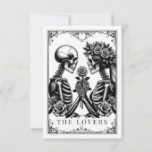 Carte De Remerciements Élégant jusqu'à ce que la mort nous sépare Tarot S (Dos)