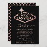 Carte De Remerciements Elégant Las Vegas Destination Mariage<br><div class="desc">Dites merci avec style avec ces cartes de remerciement mariage tendance de Las Vegas. Le libellé modèle est facile à personnaliser et votre famille et vos amis seront ravis quand ils recevront ces fabuleux remerciements.</div>