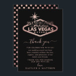 Carte De Remerciements Elégant Las Vegas Destination Mariage<br><div class="desc">Dites merci avec style avec ces cartes de remerciement mariage tendance de Las Vegas. Le libellé modèle est facile à personnaliser et votre famille et vos amis seront ravis quand ils recevront ces fabuleux remerciements.</div>