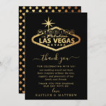 Carte De Remerciements Elégant Las Vegas Destination Mariage<br><div class="desc">Dites merci avec style avec ces cartes de remerciement mariage tendance de Las Vegas. Le libellé modèle est facile à personnaliser et votre famille et vos amis seront ravis quand ils recevront ces fabuleux remerciements.</div>