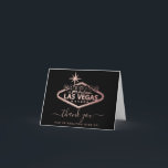 Carte De Remerciements Elégant Las Vegas Destination Mariage<br><div class="desc">Dites merci avec style avec ces cartes de remerciement mariage tendance de Las Vegas. La photo et le libellé modèle est facile à personnaliser et votre famille et vos amis seront ravis de recevoir ces fabuleux remerciements.</div>