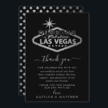 Carte De Remerciements Elégant Las Vegas Destination Mariage<br><div class="desc">Dites merci avec style avec ces cartes de remerciement mariage tendance de Las Vegas. Le libellé modèle est facile à personnaliser et votre famille et vos amis seront ravis quand ils recevront ces fabuleux remerciements.</div>