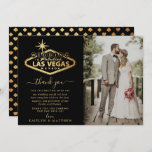 Carte De Remerciements Elégant Las Vegas Destination Mariage Photo<br><div class="desc">Dites merci avec style avec ces cartes de remerciement mariage tendance de Las Vegas. Le texte et la photo modèles sont faciles à personnaliser et votre famille et vos amis seront ravis de recevoir ces fabuleux remerciements.</div>