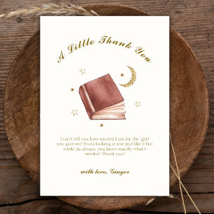 Carte De Remerciements Elégant livre Boho Moon Star Baby shower