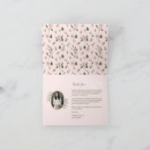 Carte De Remerciements Élégant logo de monogramme botanique Aquarelle flo (Intérieur)