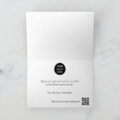 Carte De Remerciements Élégant logo d'entreprise QR Code Wreath Noël (Intérieur)