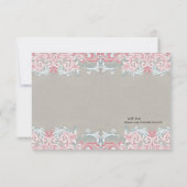 Carte De Remerciements Élégant manuscrit rose (Dos)