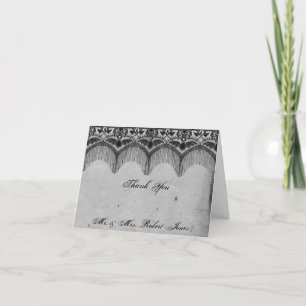 Carte De Remerciements Elegant Mariage au Lace Posh Remerciements Gothiqu