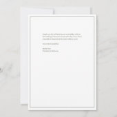 Carte De Remerciements Élégant mariage chic vert mousse foncé (Dos)