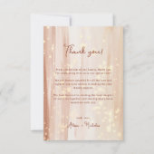Carte De Remerciements Élégant Mariage d'aquarelle en terre cuite rustiqu (Devant)