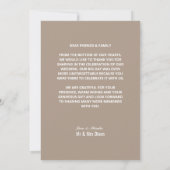 Carte De Remerciements Élégant Mariage d'arche photo (Dos)