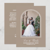 Carte De Remerciements Élégant Mariage d'arche photo (Devant / Derrière)