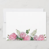 Carte De Remerciements Élégant Mariage de bouquet rose (Dos)