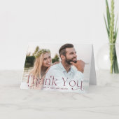 Carte De Remerciements Élégant Mariage de Bourgogne (Devant)