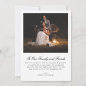 Carte De Remerciements Élégant Mariage de deux photos Script (Dos)