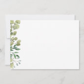 Carte De Remerciements Élégant mariage de feuillage et de perle d'or (Dos)