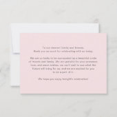 Carte De Remerciements Élégant Mariage de fleurs de cerisier (Dos)