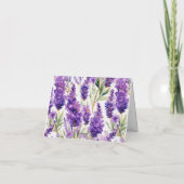 Carte De Remerciements Élégant Mariage de Lavande aquarelle (Dos)