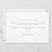 Carte De Remerciements Élégant Mariage de Noël Bell (Dos)