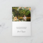 Carte De Remerciements Élégant Mariage de photos du verger de Citrus (Intérieur)