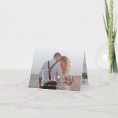 Carte De Remerciements Élégant Mariage de script à main 2 photo (Devant)