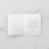 Carte De Remerciements Élégant Mariage de script de monogramme gris photo (Intérieur)
