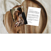 Carte De Remerciements Élégant Mariage de script photo