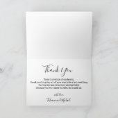 Carte De Remerciements élégant mariage de script simple 3 photos chic (Intérieur)