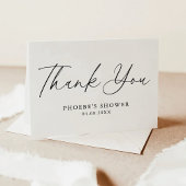 Carte De Remerciements Élégant Mariage écriture manuscrite pliée