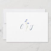 Carte De Remerciements Élégant Mariage Fleur sauvage (Dos)