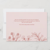 Carte De Remerciements Élégant Mariage Floral Boho (Dos)