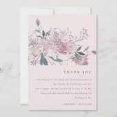 Carte De Remerciements Elégant Mariage floral de couleur rousse (Devant)