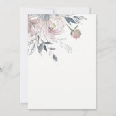 Carte De Remerciements Elégant Mariage floral de couleur rousse (Dos)