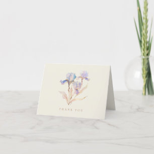 Carte De Remerciements Élégant Mariage floral Iris