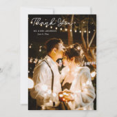 Carte De Remerciements Élégant Mariage floral jaune (Devant)