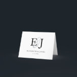 Carte De Remerciements Élégant Mariage initial d'un couple d'esperluette<br><div class="desc">Élégant Ampersand Couple Monogramme Mariage initial Carte de remerciements</div>