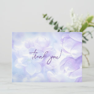 Carte De Remerciements Élégant Mariage Lilac violet clair