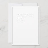 Carte De Remerciements Élégant Mariage noir Jet chic (Dos)