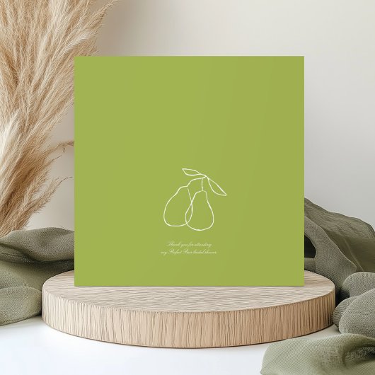 Carte De Remerciements Élégant Mariage Parfait de Poire Fête Prénuptiale