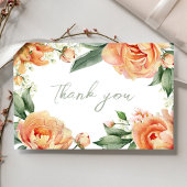 Carte De Remerciements Élégant Mariage Pêche Florale