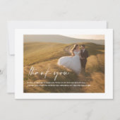 Carte De Remerciements Élégant Mariage photo (Devant)