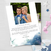 Carte De Remerciements Elégant Mariage photo étoile céleste