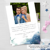 Carte De Remerciements Elégant Mariage photo étoile céleste