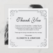Carte De Remerciements Elégant Mariage Photo Gratitude (Devant / Derrière)