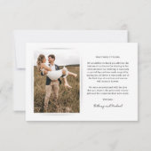 Carte De Remerciements Élégant Mariage photo moderne (Dos)