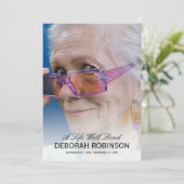 Carte De Remerciements Élégant mémorial de collage photo (Debout devant)